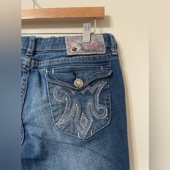 MEK Take Care of Me Oaxaca Bootcut Embroidered Western Denim Jeans Size 32 - Picture 8 of 12